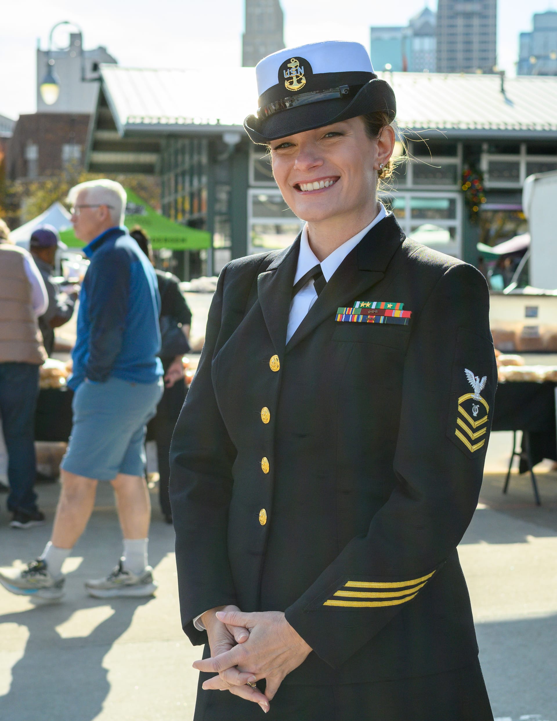 Navy band at the City Market